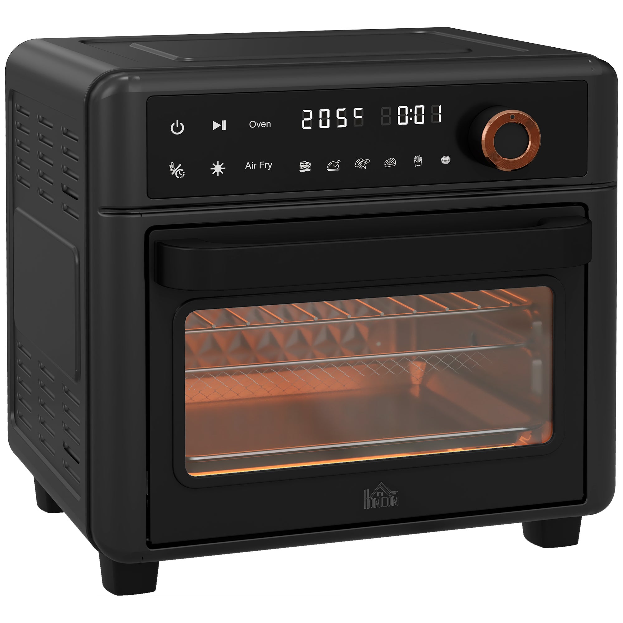 Minihorno Con Convección 13L - 12 Programas, Freidora De Aire, Temporizador 12h, Ideal Para Cocinas Pequeñas