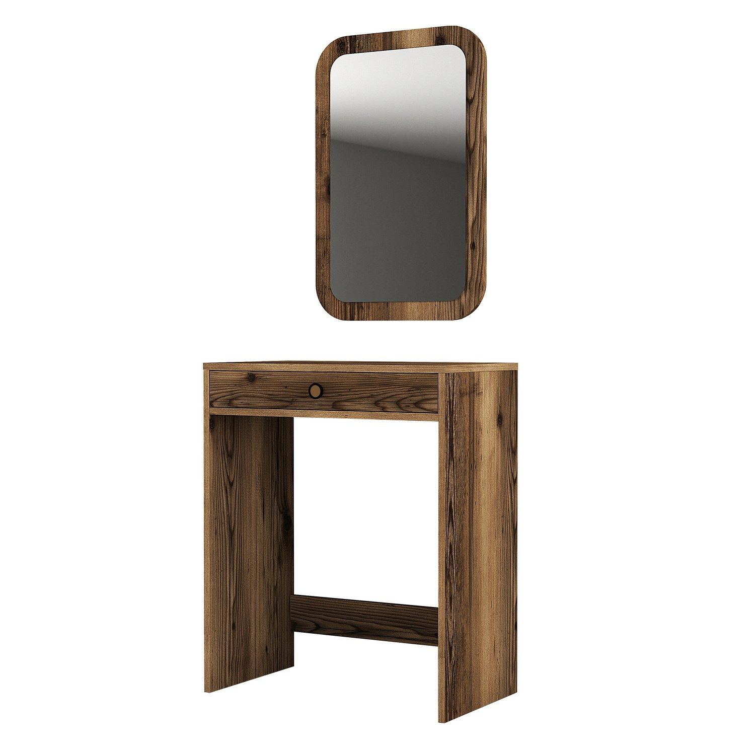 Coiffeuse design avec miroir Esadia L70cm Bois foncé | Leroy Merlin