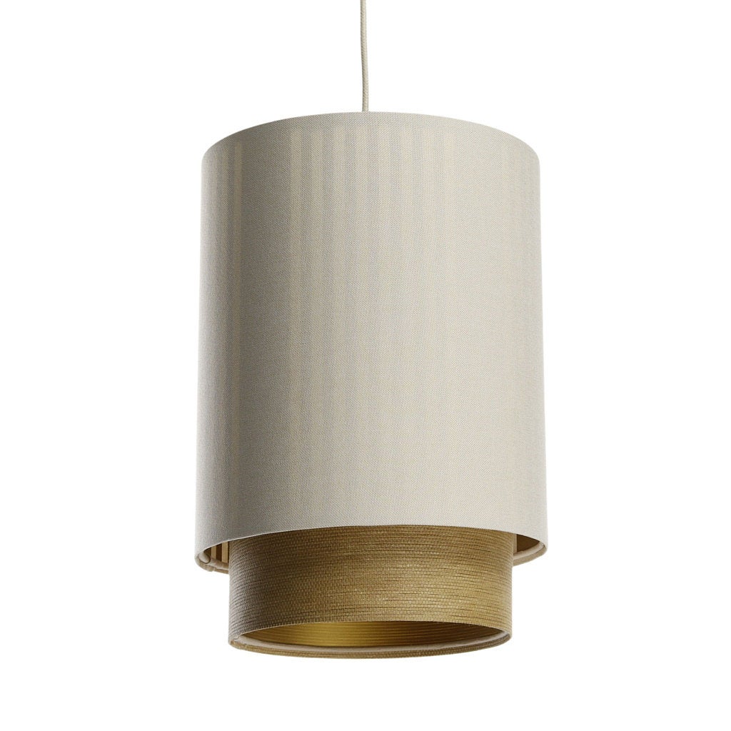 Lampa wisząca DUO LAMI LINE 25 kremowa/brązowa