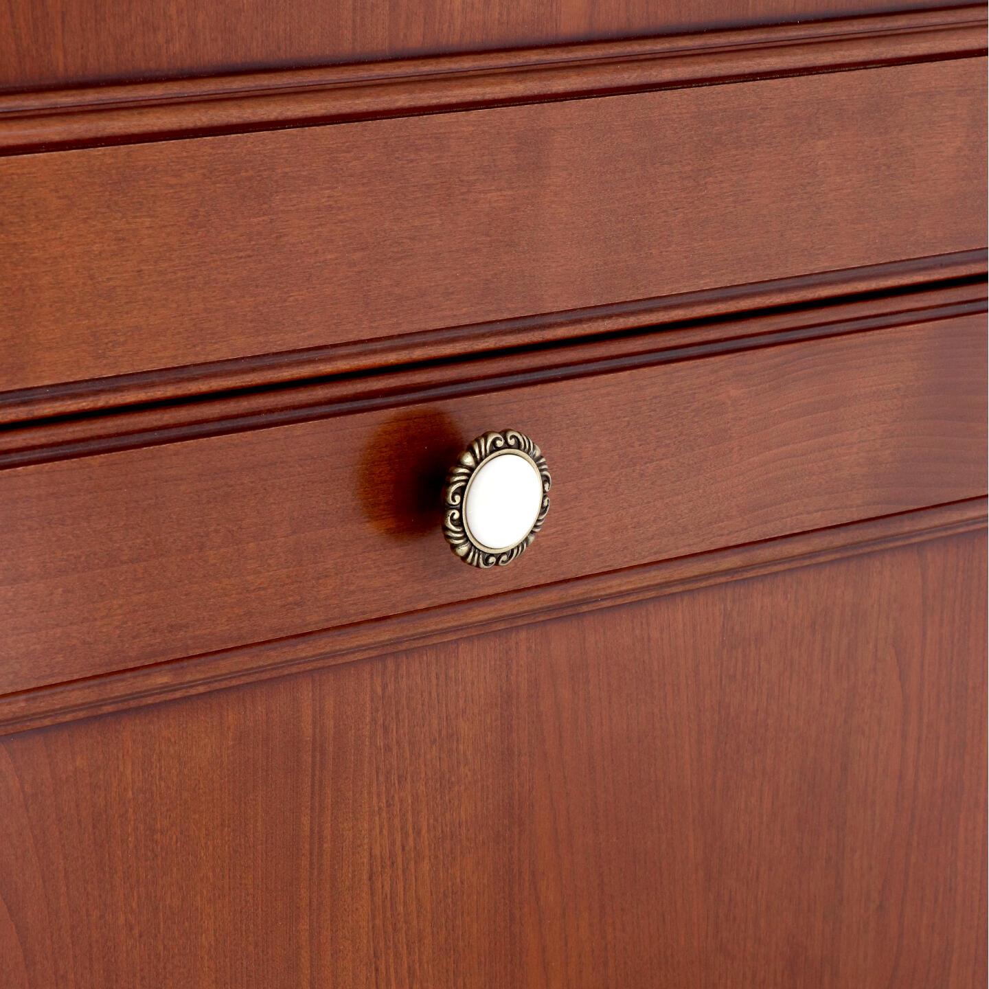 Bouton pour meubles en zamac et Porcelaine Diamètre 41mm Florence antique - 5