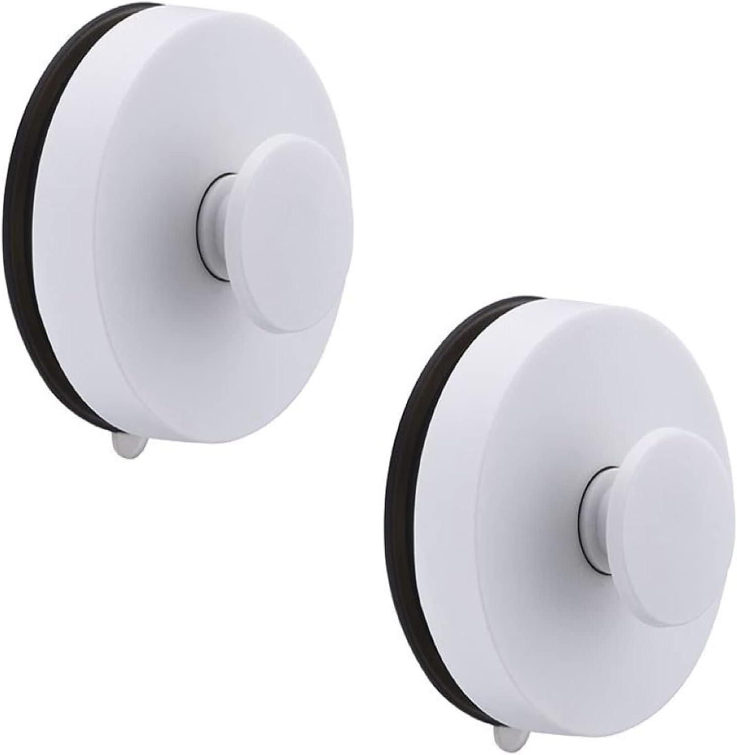 Zestaw 2 przyssawek do łazienki - biały (Biały) 6,2 x 6,2 x 3,5