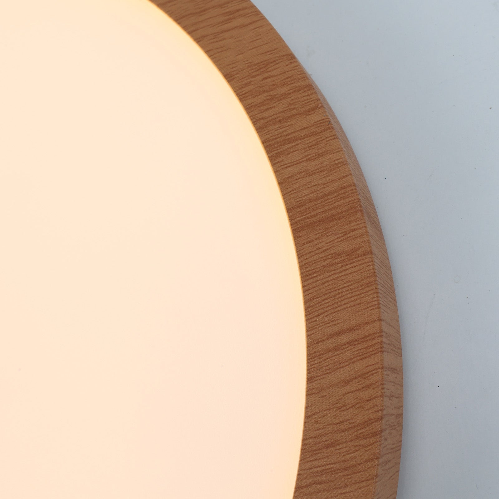 Plafón LED Circular Ø300 mm 24W IP44 empotrable/superficie efecto madera, CCT 3000K-4000K-6000K, corte ajustable Ø65-270 mm, diseño ultrafino 17 mm. - 6