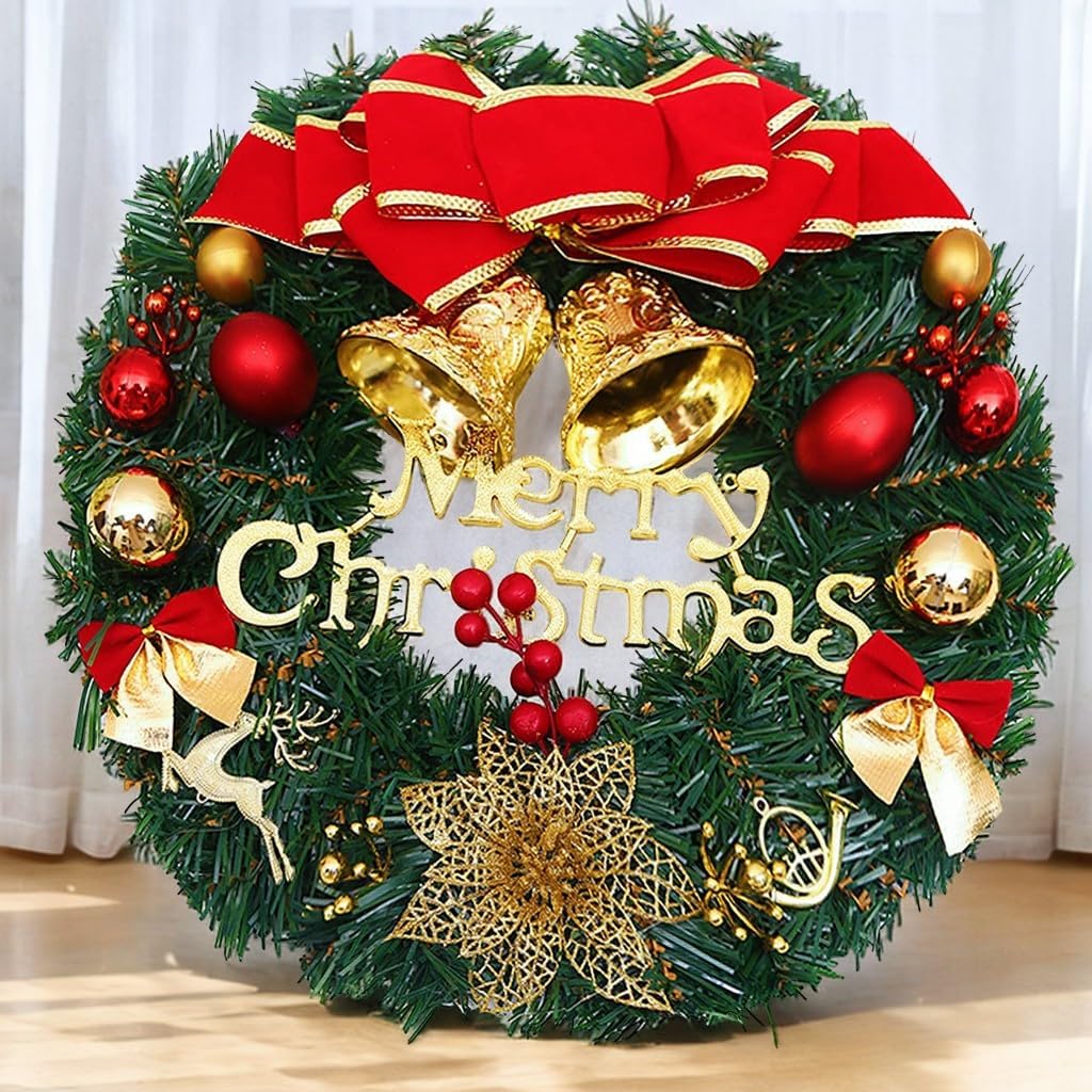 Couronne De Noël Pour Porte Illustration de Vecteur - Illustration du bande, dessin: 262167147