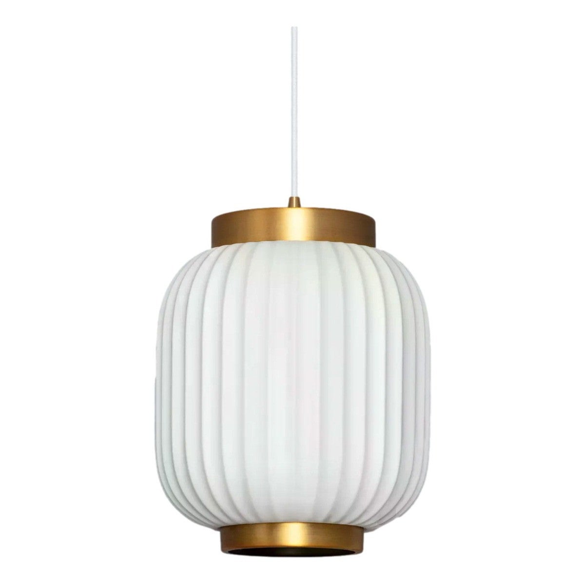Lampa wisząca Porcellado biało-złota 1xE14x40W wym: 140 x 19,5 x 19,5 cm ceramika / gips Abruzzo