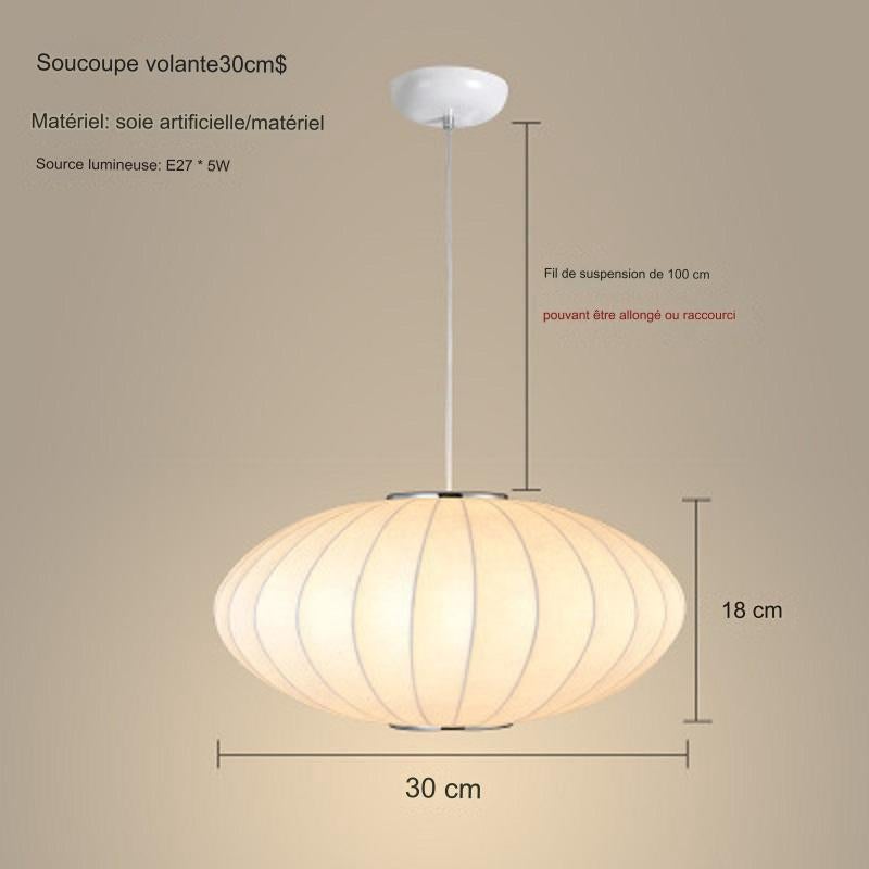 Suspension en tissu pour salle à manger et salon, lampes lanternes chinoises, 30CM - 3