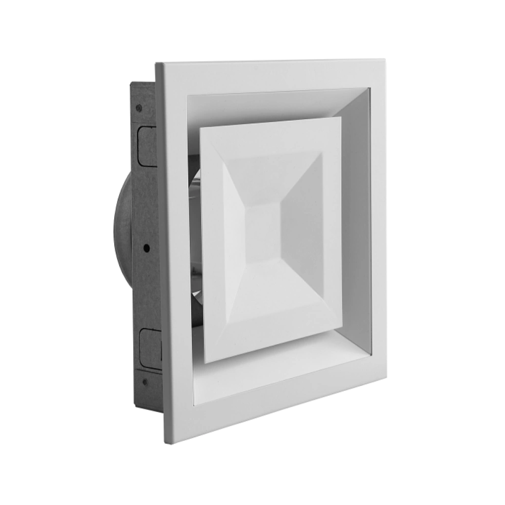 Anemostat patrat alb - fi100 - reglaj directional