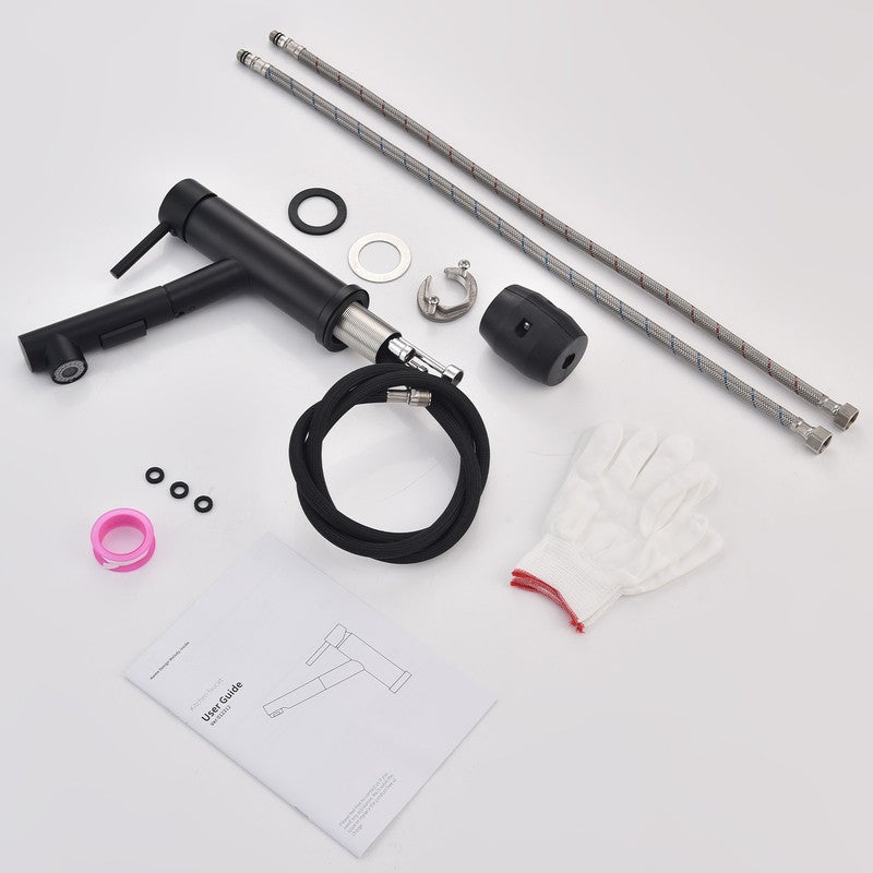 Mitigeur Cuisine avec Douchette Extractible Robinet Cuisine Noir Mitigeur d'Évier avec 2 Modes de Sortie D'eau - 9