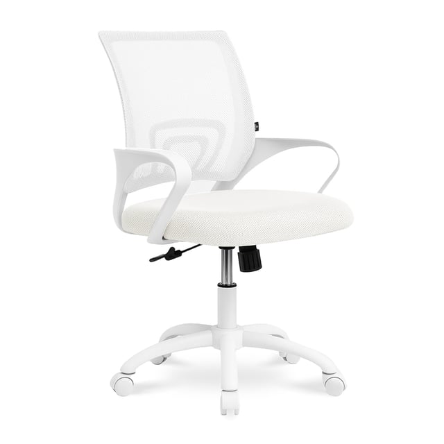 Sedia da ufficio ergonomica girevole bianca – Happy