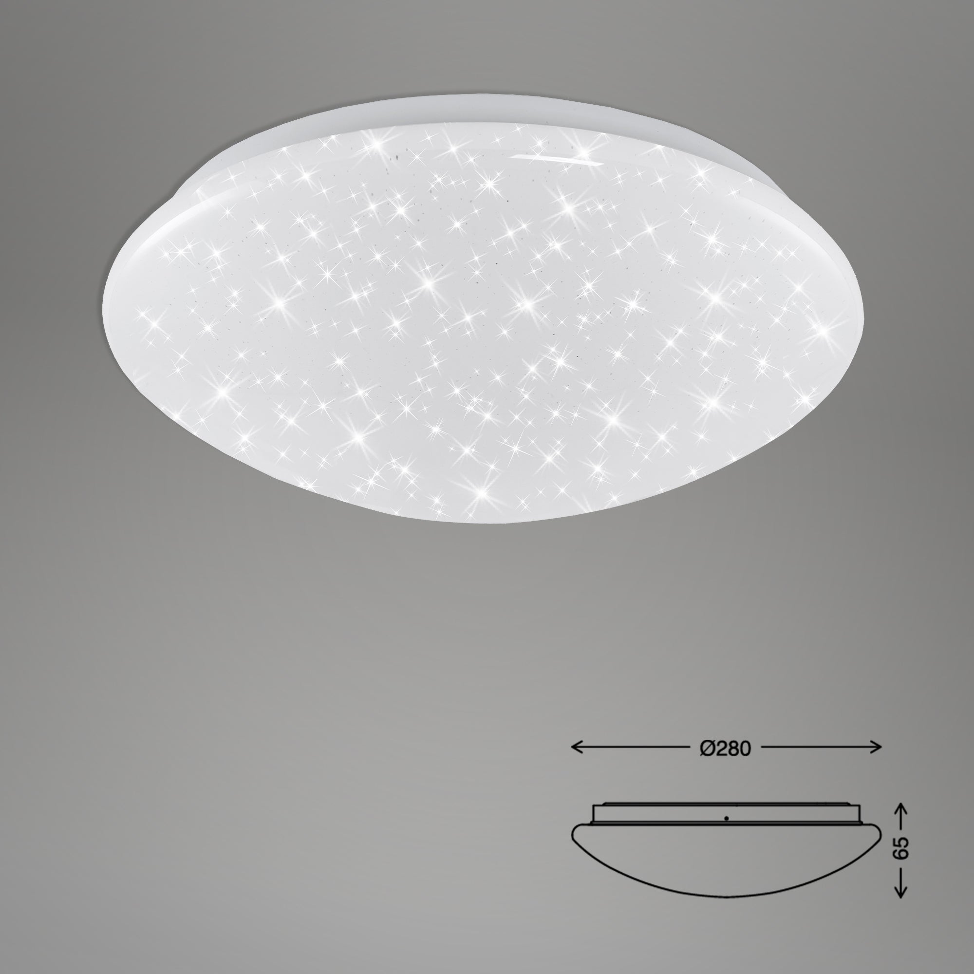 Lampe LED pour salle de bains BRILONER LEUCHTEN ELIPSO, 12 W, 1200 lm, IP44, blanc, plastique-métal, Ø 28 cm - 3
