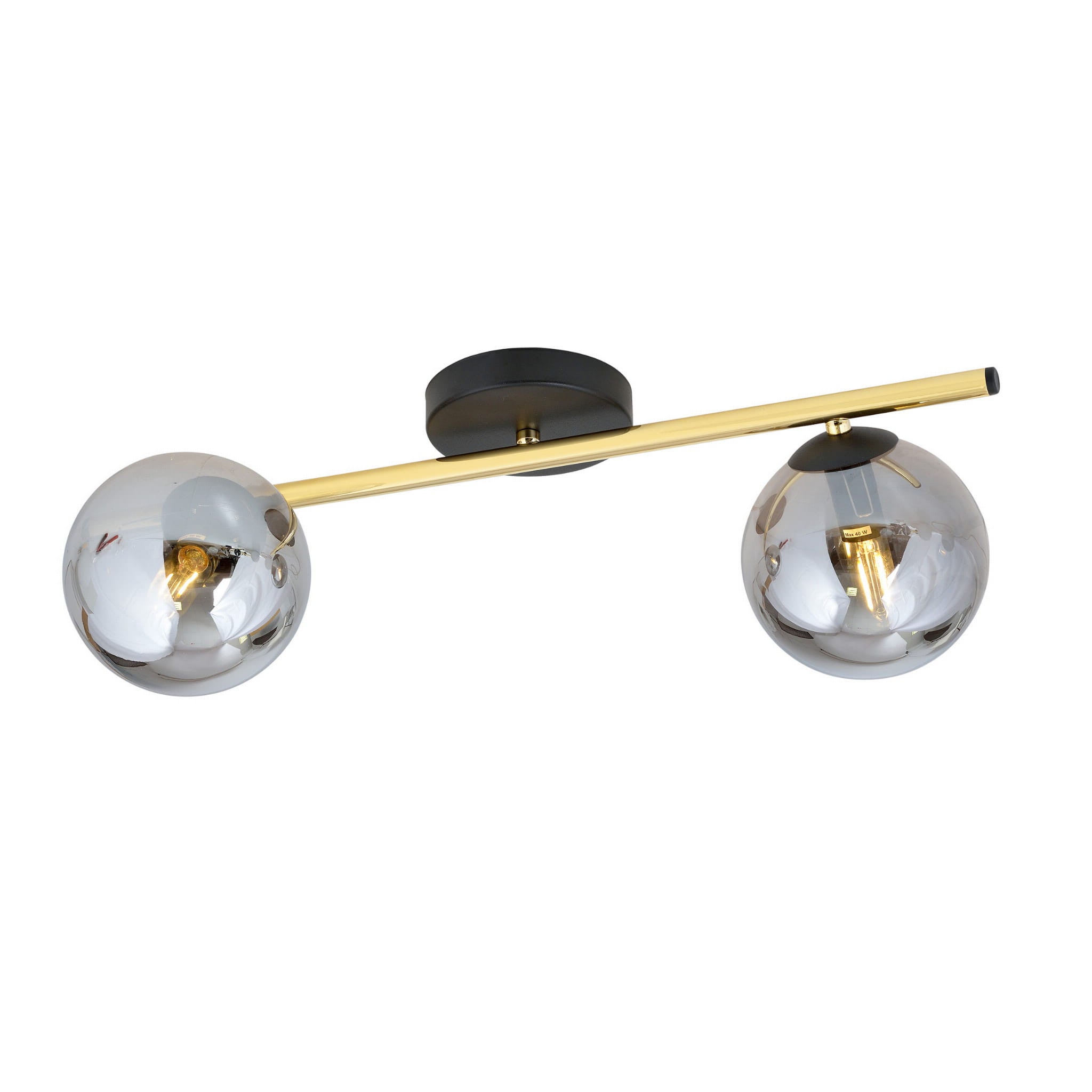 Lampa wisząca Splendi złoto-grafitowa 2xE14x10W wym: 20 x 55 cm metal Emibig
