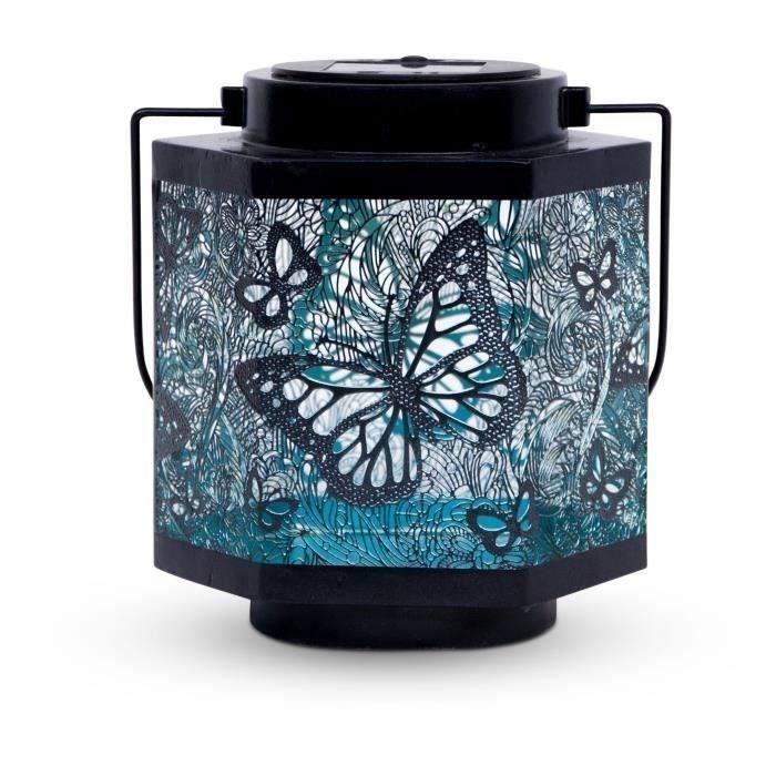 Latarnia solarna Eton Garden ID Papillon biała 8h autonomia 13 cm średnica