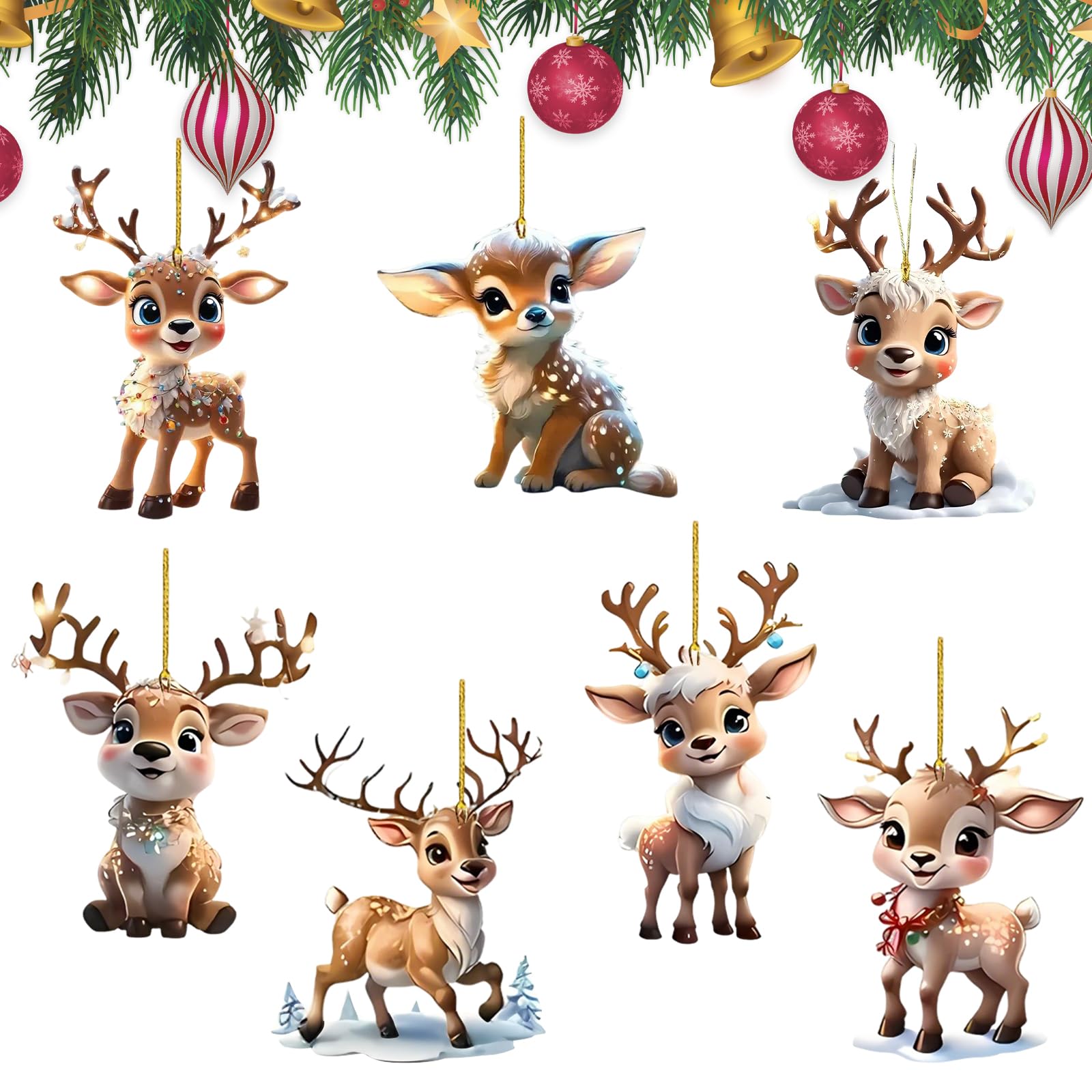 Lot De 20 Décorations De Noël En Acrylique 12 Cm - Sucres D'Orge Rouge Et Blanc Pour Sapin
