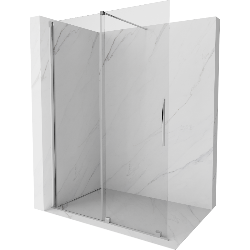 Mexen Velar ścianka prysznicowa rozsuwana Walk-in 150 x 200 cm, transparent 8 mm, chrom - 871-150-000-03-01