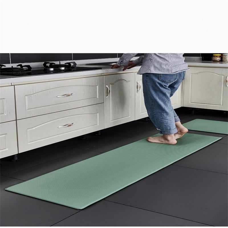 Tapis De Cuisine ZUZEKU Antidérapant - Noir/Vert - 90x180cm - Polyester Lavable