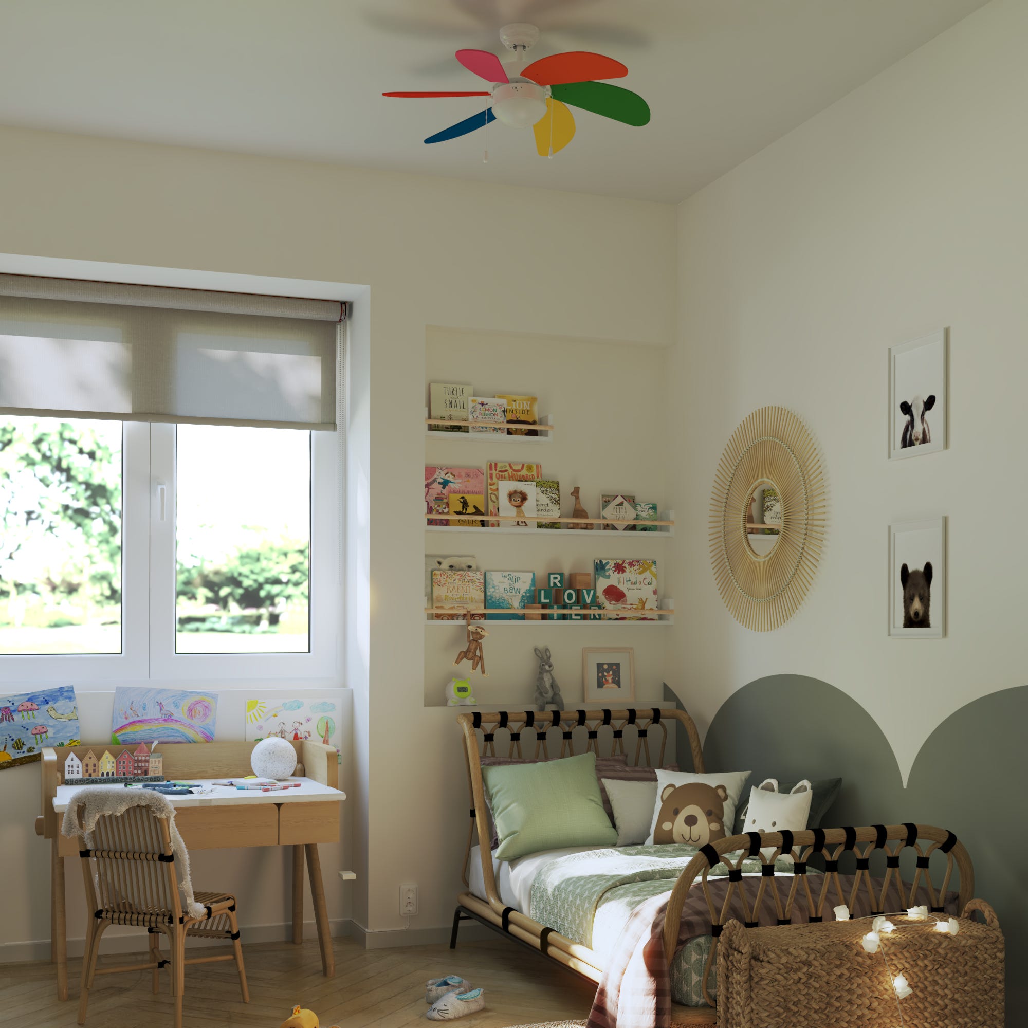Ghirlanda LED TAKIA 10 lampadine a unicorno - Bianco - Luce calda 2700K - 290 cm - USB + batterie - 3