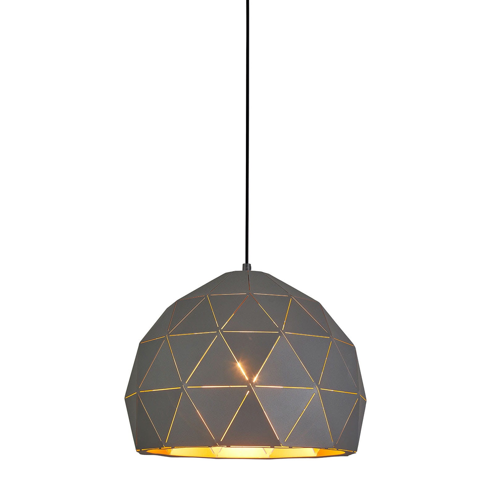 Suspension moderne Harley Champagne doré graphite - 2