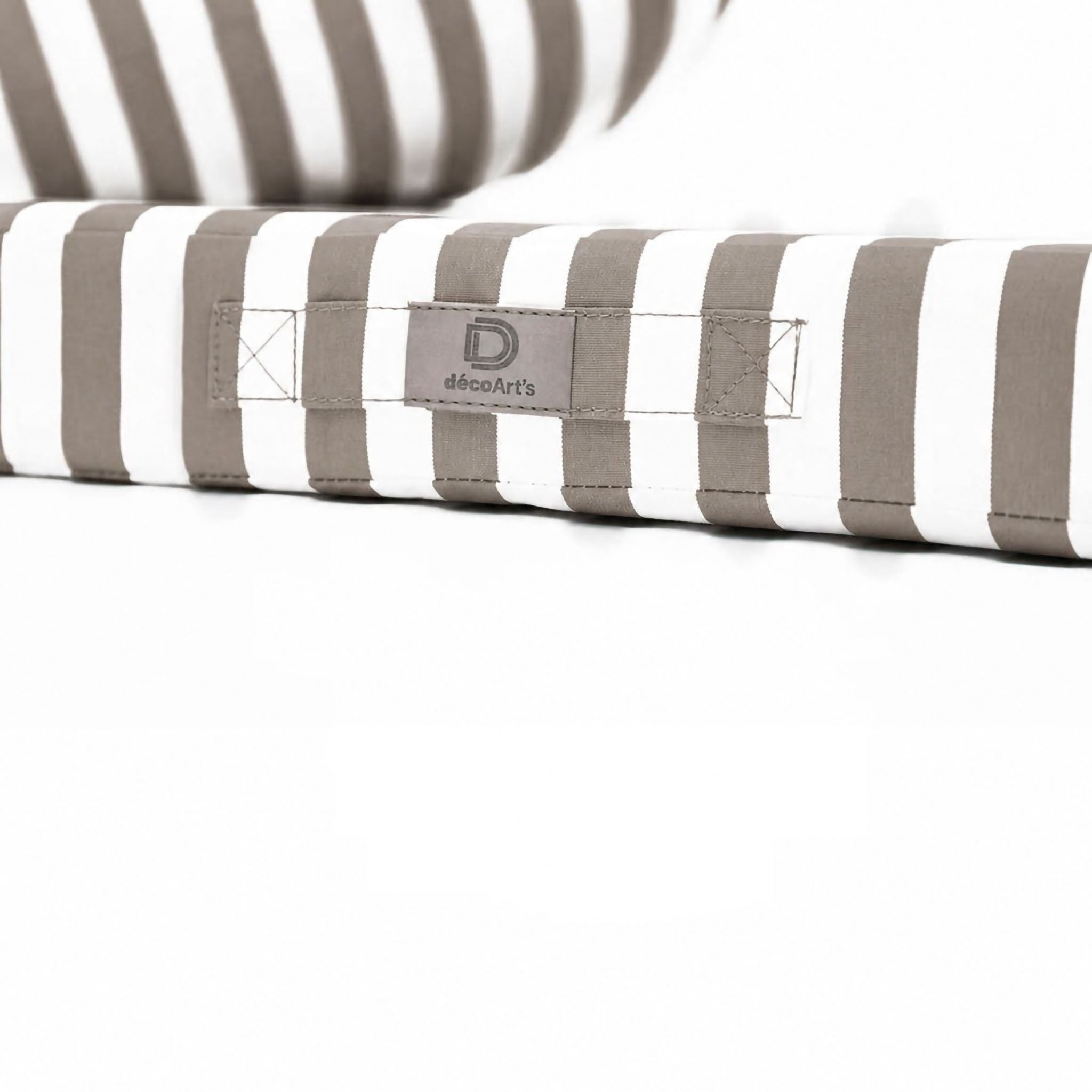 Coussins pour salon de jardin déhoussable 60x60cm Rayure beige - 6