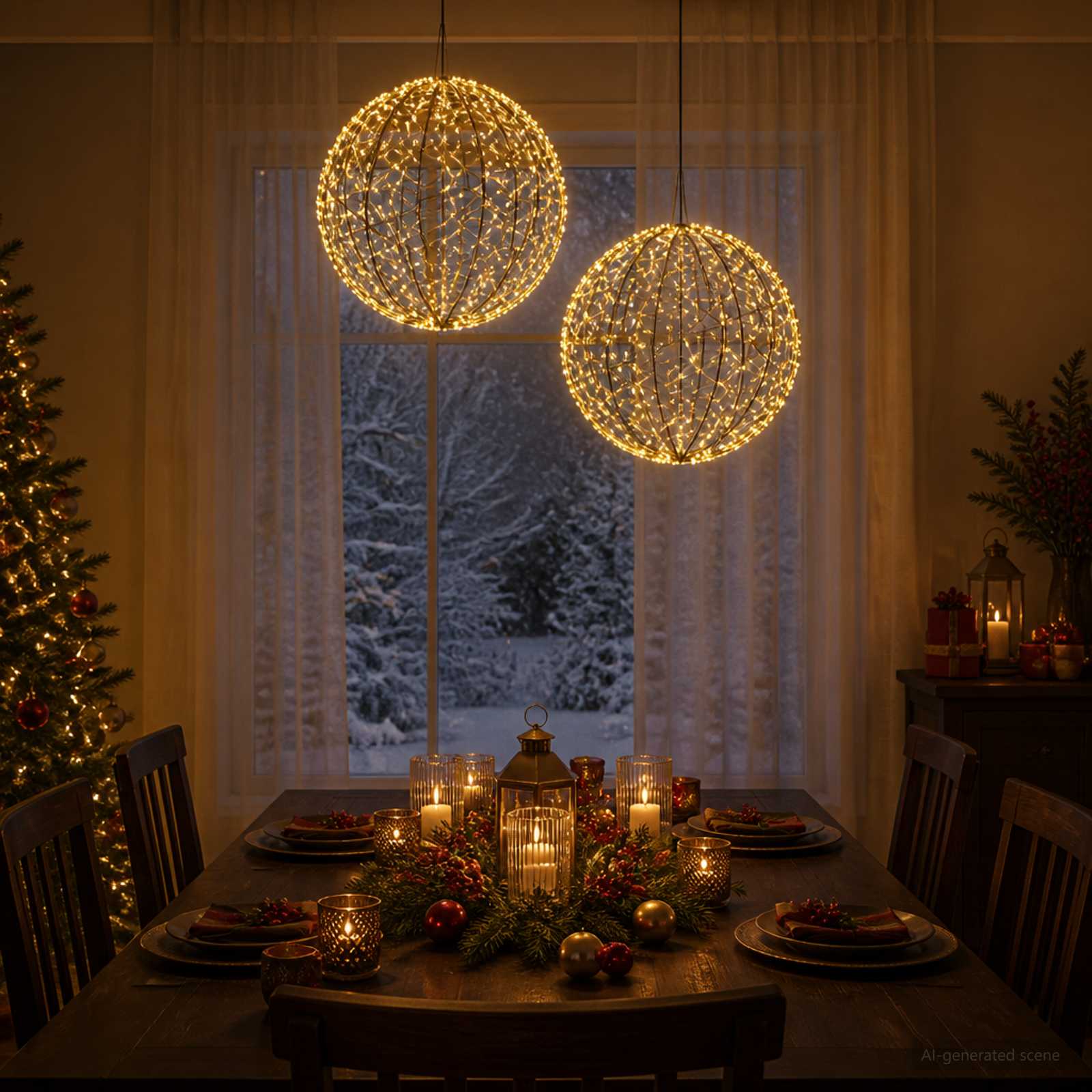 Vidaxl Luz De Adorno Navideño 2 Uds. 1500 Led Cálido Blanco , Leroy Merlin