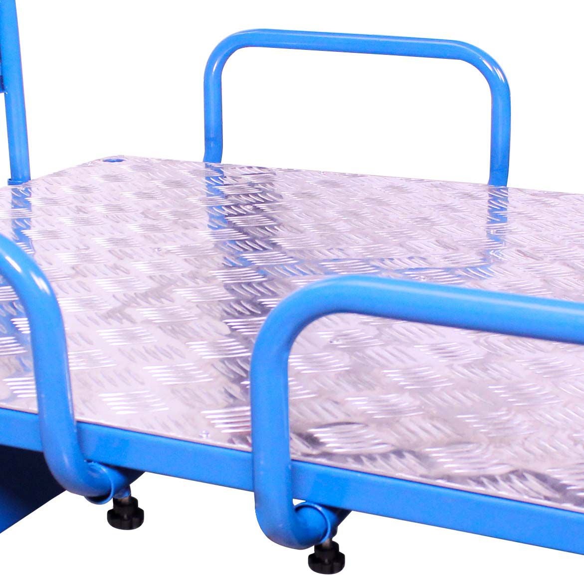 Chariot éléctrique à ridelles amovibles plateau alu 400kg 1210x850mm - batterie 36V / 12Ah MW Tools EP400L - 5