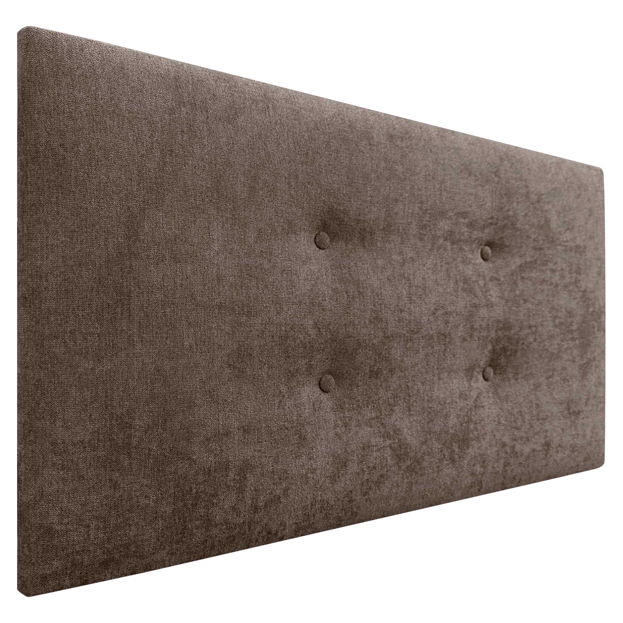 Dhome cabecero de tela aqualine pro con 2 hileras de botones cabezal tapizado cama lujo (marrón, 95cm)
