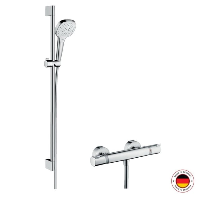 Mezclador termostático con set de ducha Hansgrohe Croma Select E