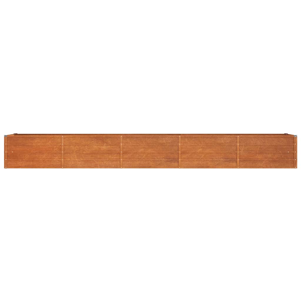 Jardinière - Lit surélevé de jardin - Pot de fleurs rouillé 400x80x45 cm acier corten Couleur évolue n1318l - 4