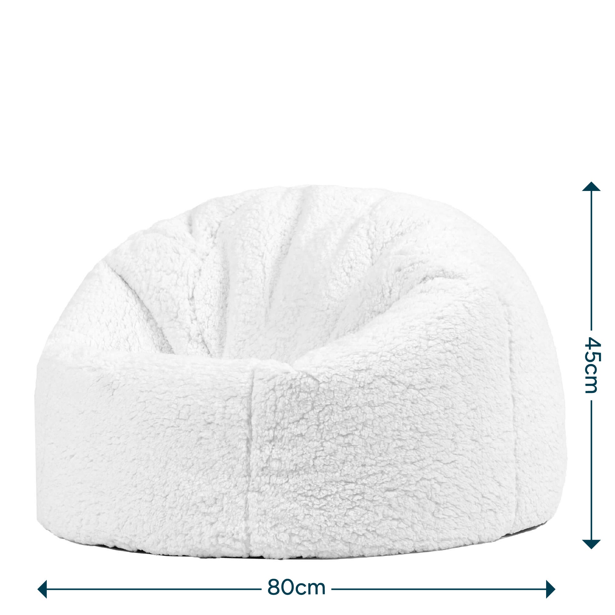 Pouf fauteuilclassique large enfant Icon en polaire brun moka, chambre, salon, 80x80cm Oeko-Tex® - 8