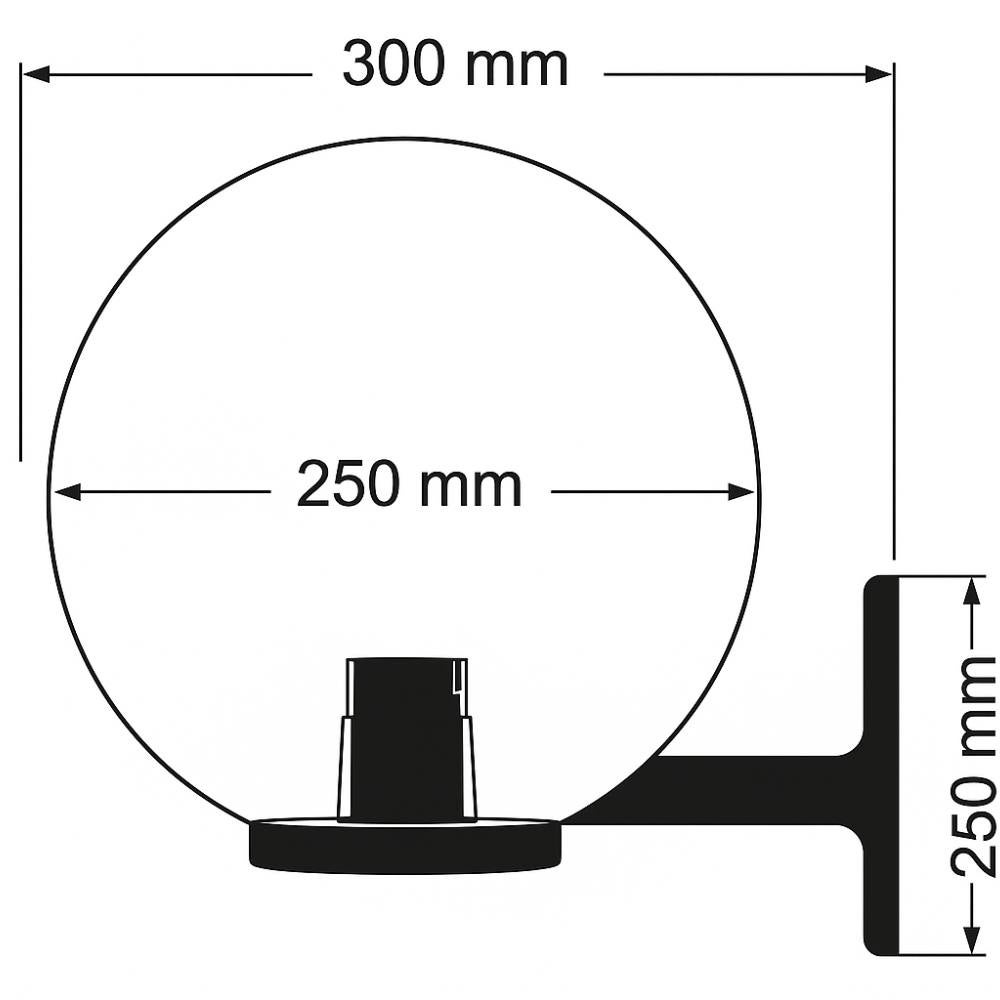 LAMPE GLOBE TRANSPARENTE CM 30 VOLTS 230 MAX WATTS 100 E27 - 2
