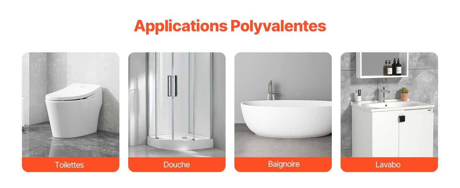 Pompe Macératrice VEVOR 500W, Pompe de Relevage 6600 L/h, Hauteur 8 m, 3 Entrées pour Toilette, Évier, Douche, Baignoire, Buanderie - 9