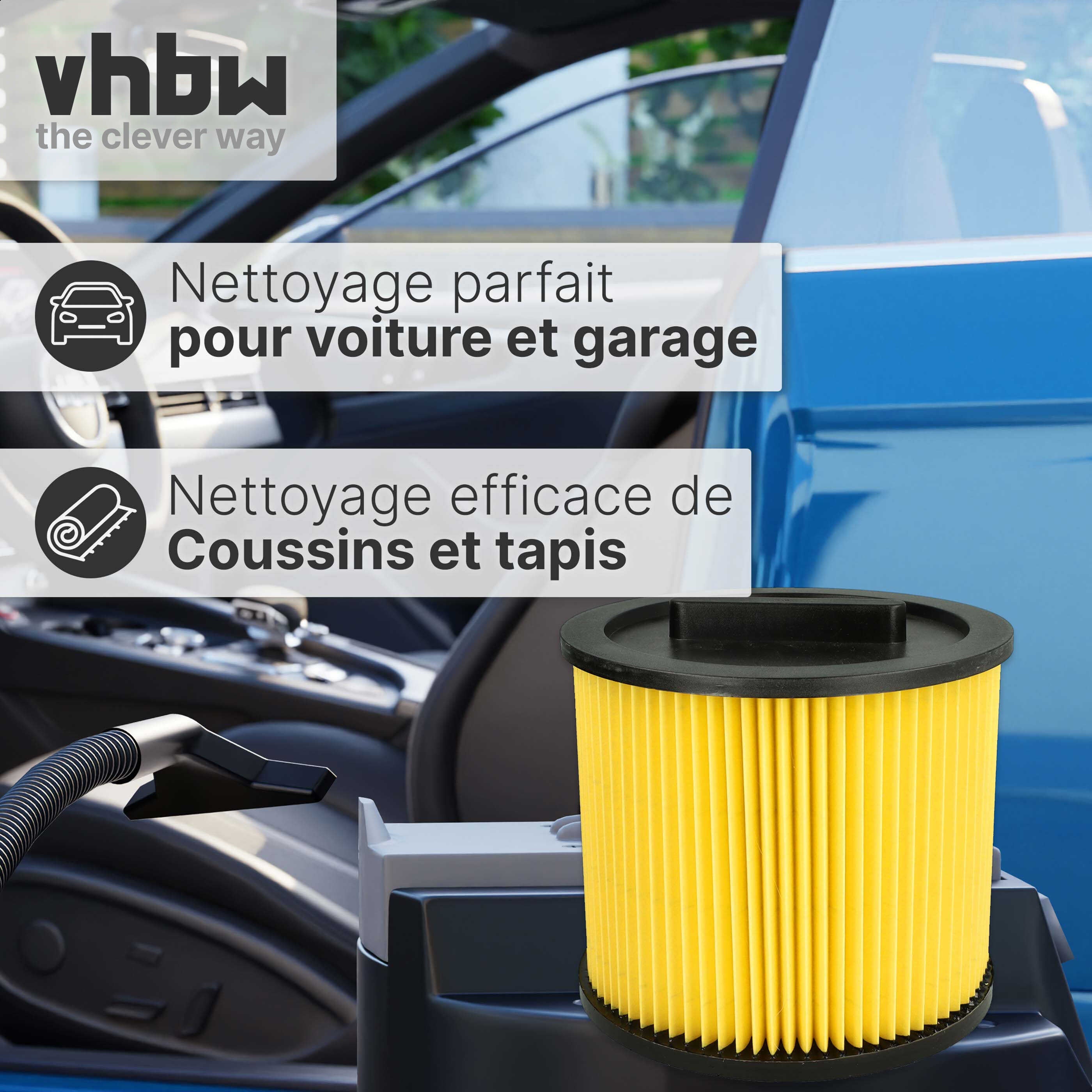 vhbw filtre à cartouches pour aspirateur robot aspirateur multi-usages Thomas Junior 1216, 1230, 1516 - 4