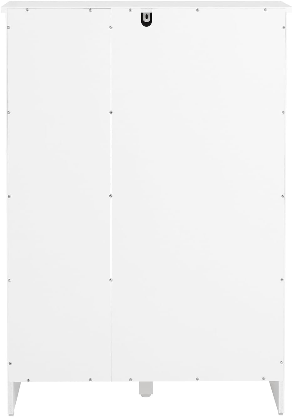 SoBuy Armoire à Linge 2-en-1 avec Sac Amovible, Meuble de Salle de Bain 3 Étagères et Panier à Linge, Blanc, BZR105-W - 4