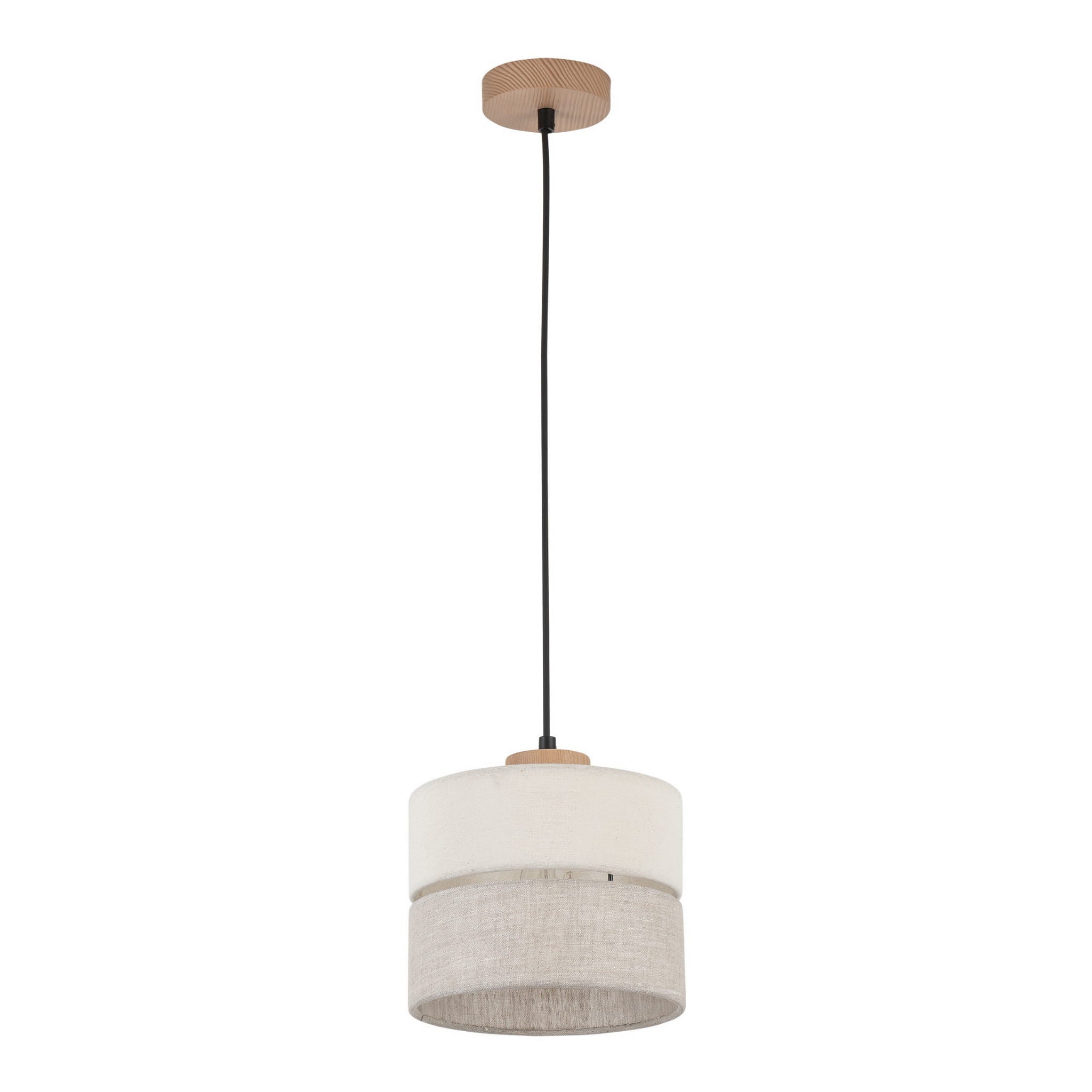 Lampa sufitowa wisząca Eco czarno-beżowa 1xE27x15W wym: 160 x 20 x 20 cm tkanina TK Lighting