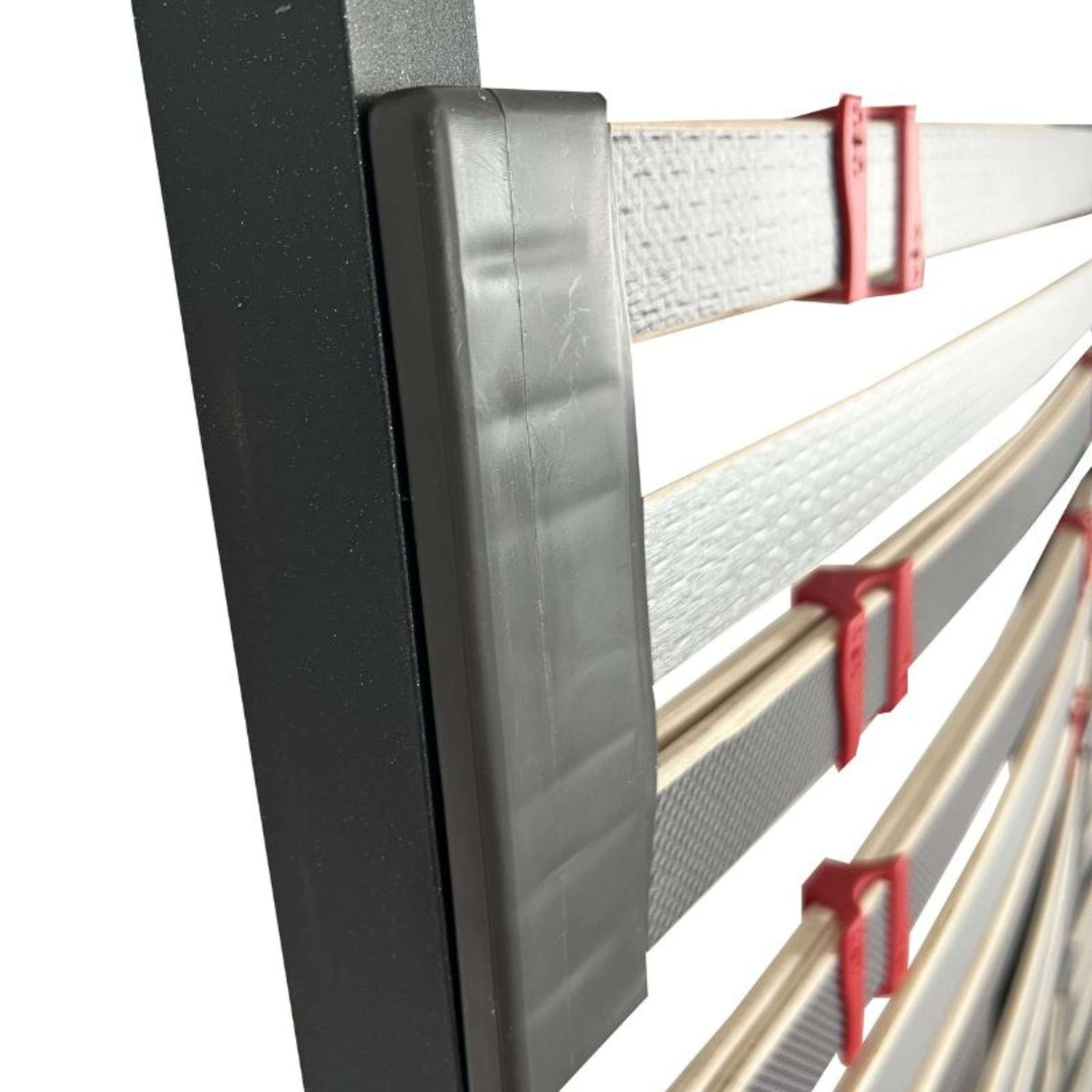 Somier 150x190 cm multiláminas, con 5 Patas, Reguladores Lumbares, Firmeza Adaptable, Tubo 40x30 mm, Laminas de Haya - 4