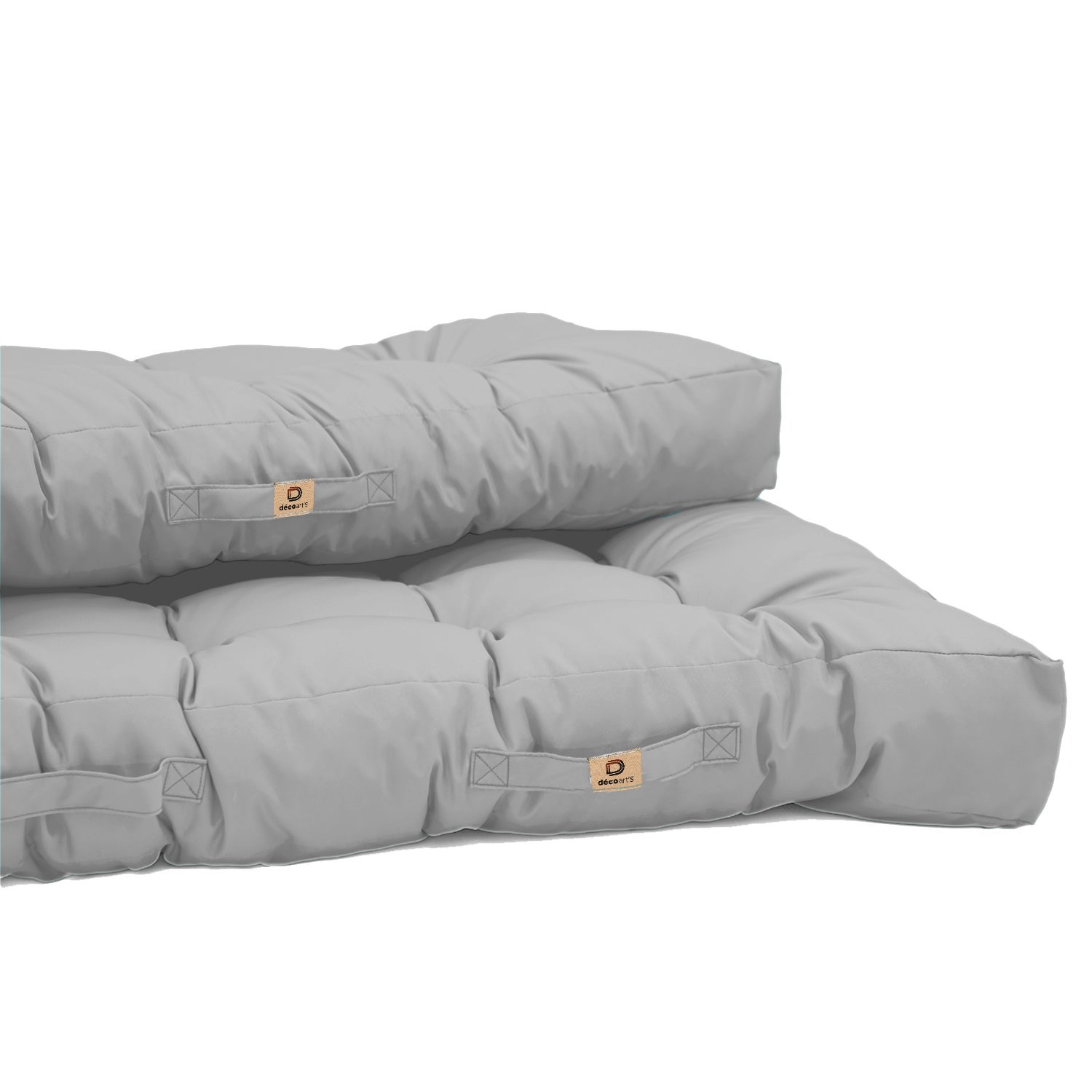 Coussins matelas pour palette 120X80X20 en polyester gris galet - 4