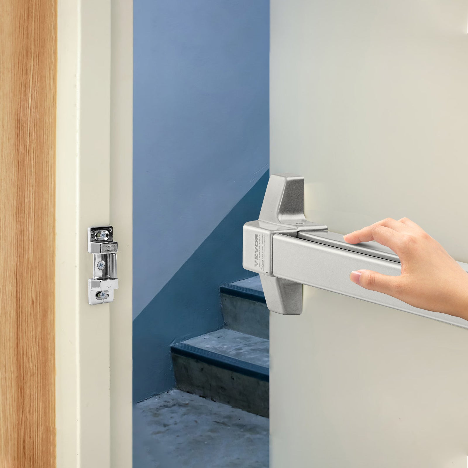 Serrure Anti-Panique Universelle VEVOR pour Porte de Sortie 71 cm de Largeur Dispositif Anti-Panique Issue de Secours Barre 1 Carré Évacuation Rapide - 8