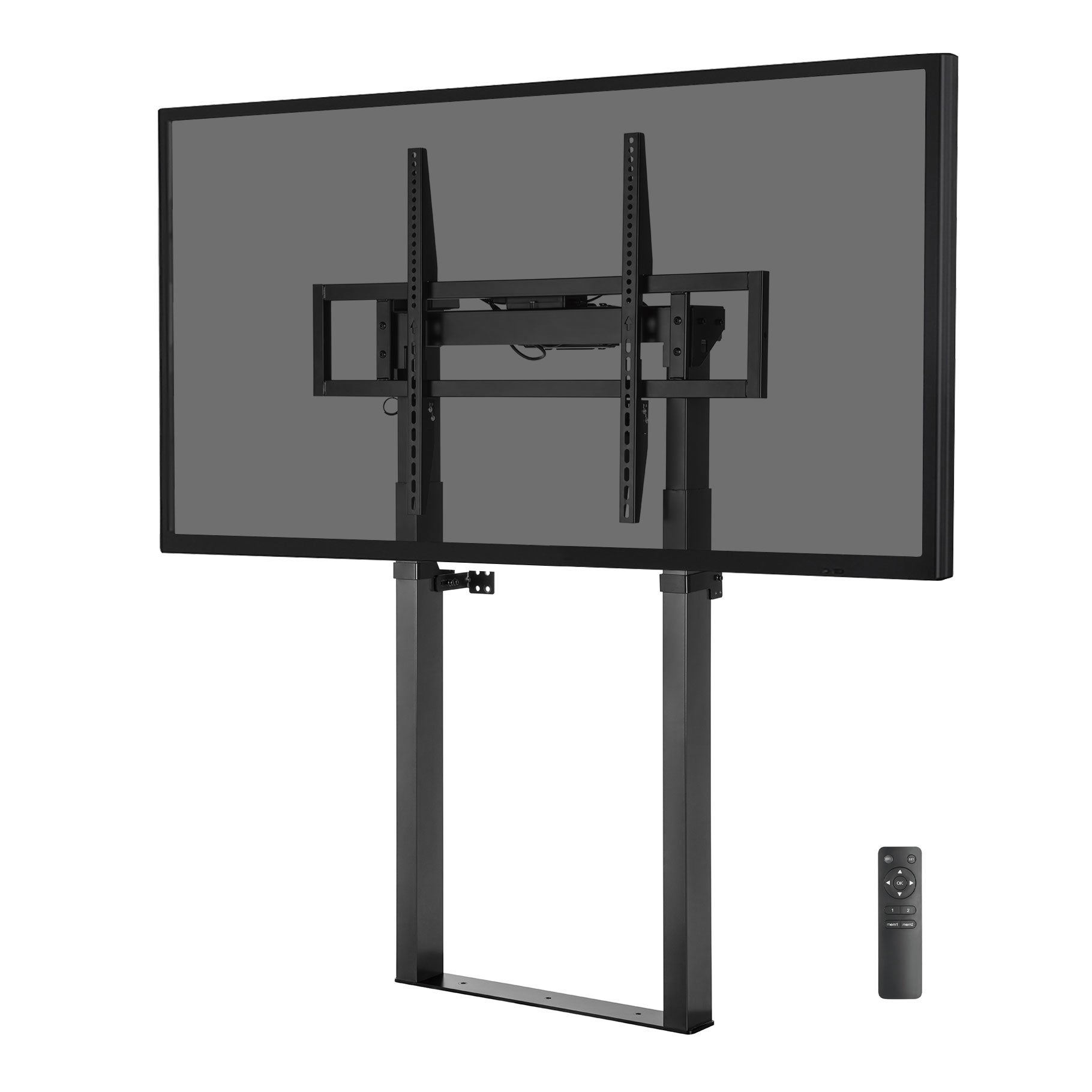 Soporte de pared motorizado Kimex 55-100" altura ajustable mando RF negro - Imagen 2