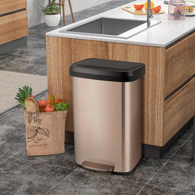 Pattumiera Plastica A Pedale 7 Litri Bidone Cestino Spazzatura Differenziata hmj Pattumiera Plastica A Pedale 7 Litri Bidone Cestino Spazzatura Differenziata hmj