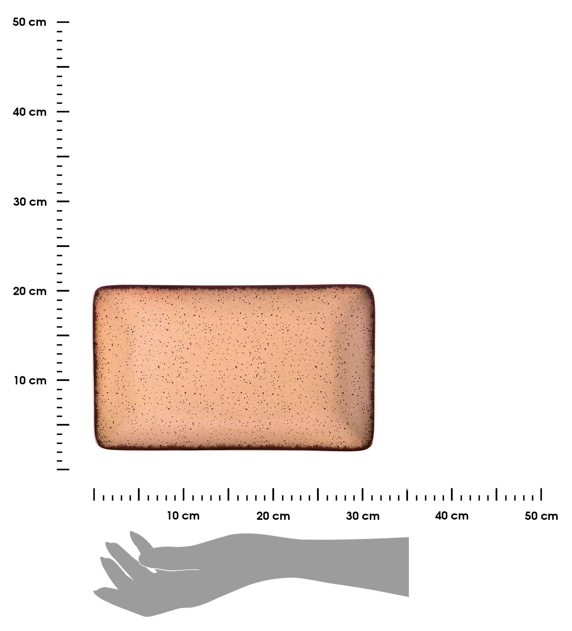 Talerz do serwowania 31x21 cm Terra salmon Estia porcelanowy pomarańczowy 1 szt. - 3