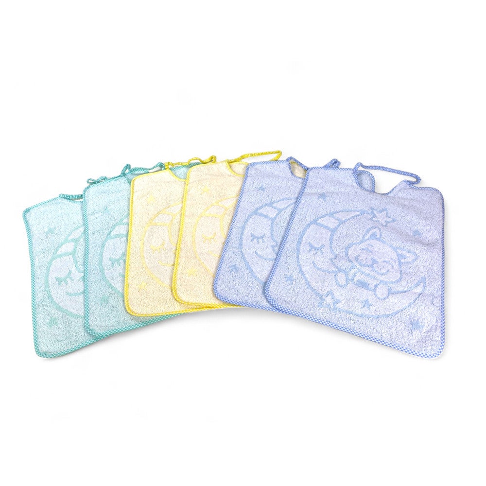 AUPOWER Lot De 6 Bavoirs Triangle Bébé En Mousseline Douce – Absorbants & Réglables, Unisexe