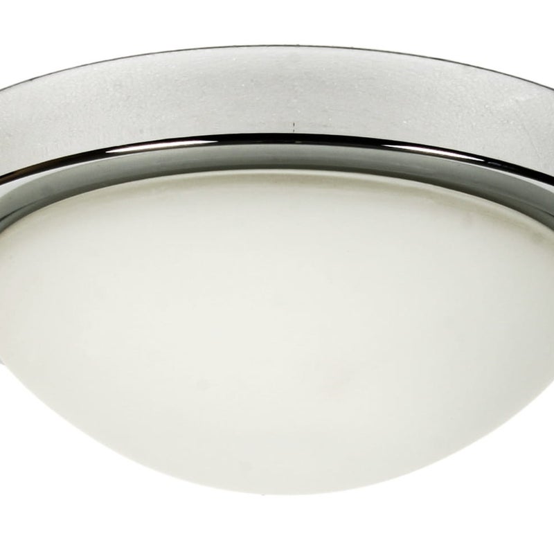 Plafon Roda okrągły chromowany biały 2xE27x20W wym: 10 x 32 cm IP44 szkło Candellux