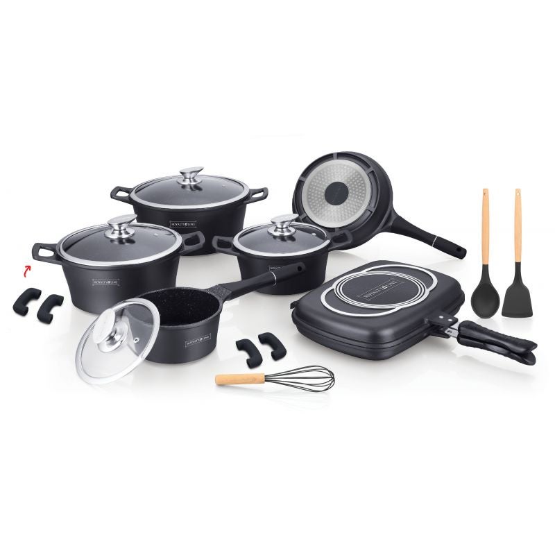 Set Pentole Tefal 5 Pezzi In Pietra - Antiaderenti, Per Gas E Vetroceramica, Nero, Con Thermo-Spot - Foto 4