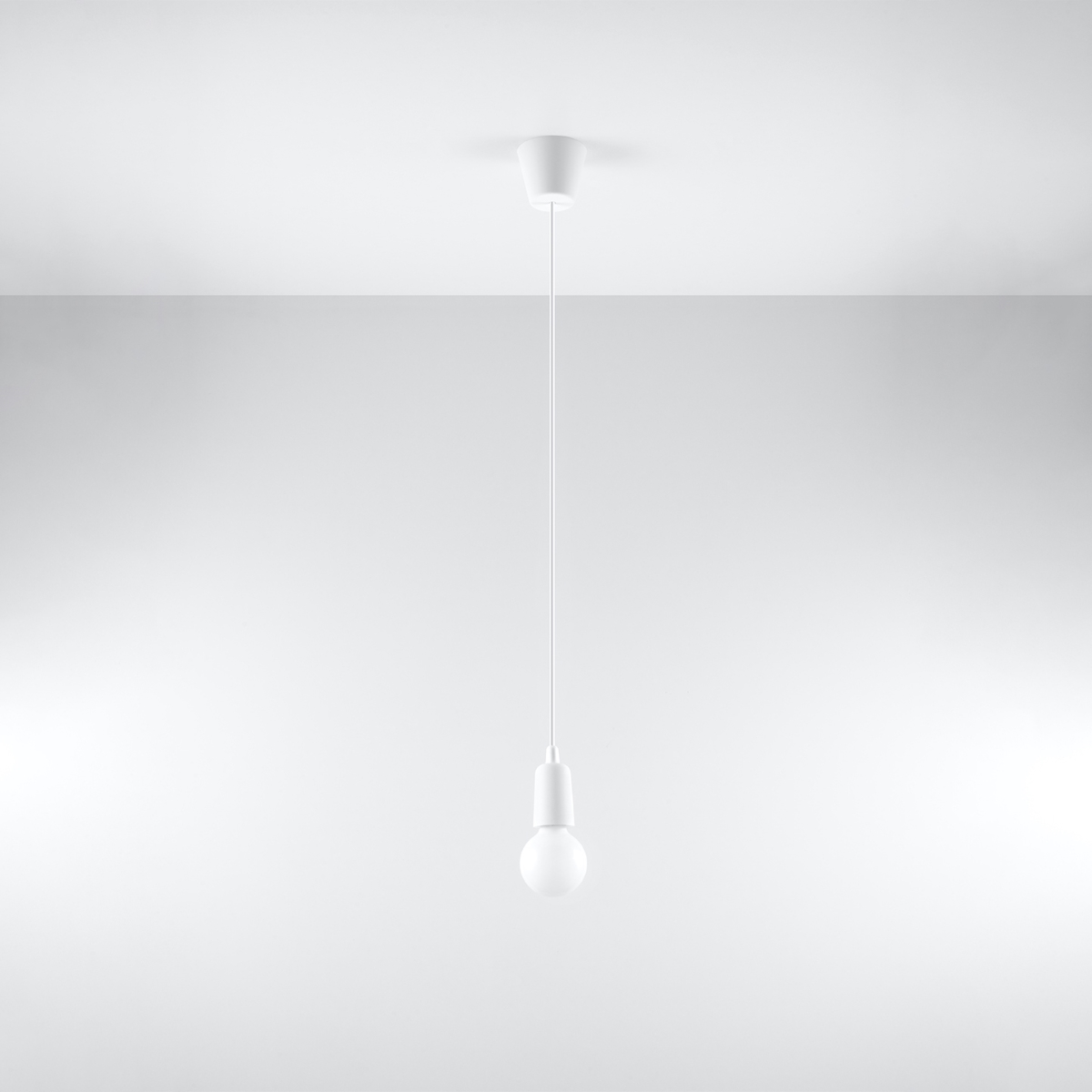 Lampa wisząca ASTIS 1 biała LED 4000K - 9x9x90cm Sollux
