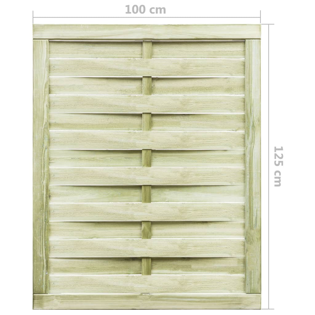 vidaXL Cancello da Giardino Legno di Pino Impregnato 100x125 cm Verde - 4