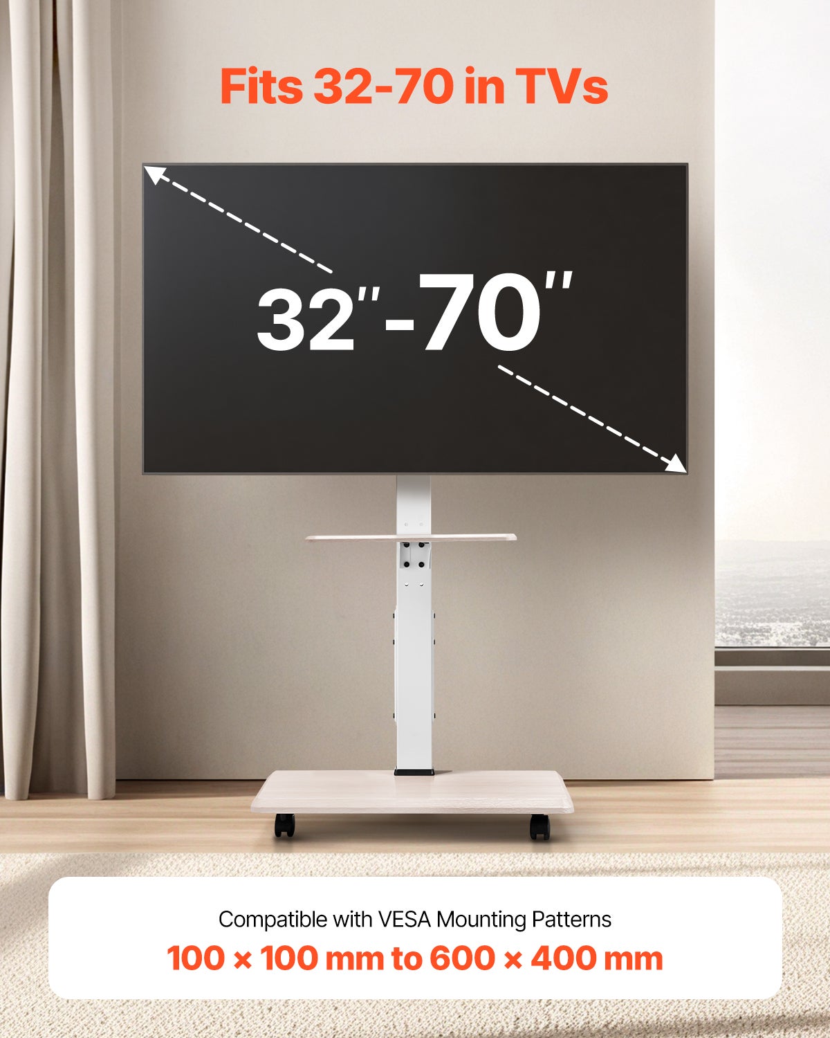 mobile TV con ruote,VEVOR per schermi da 32 a 70