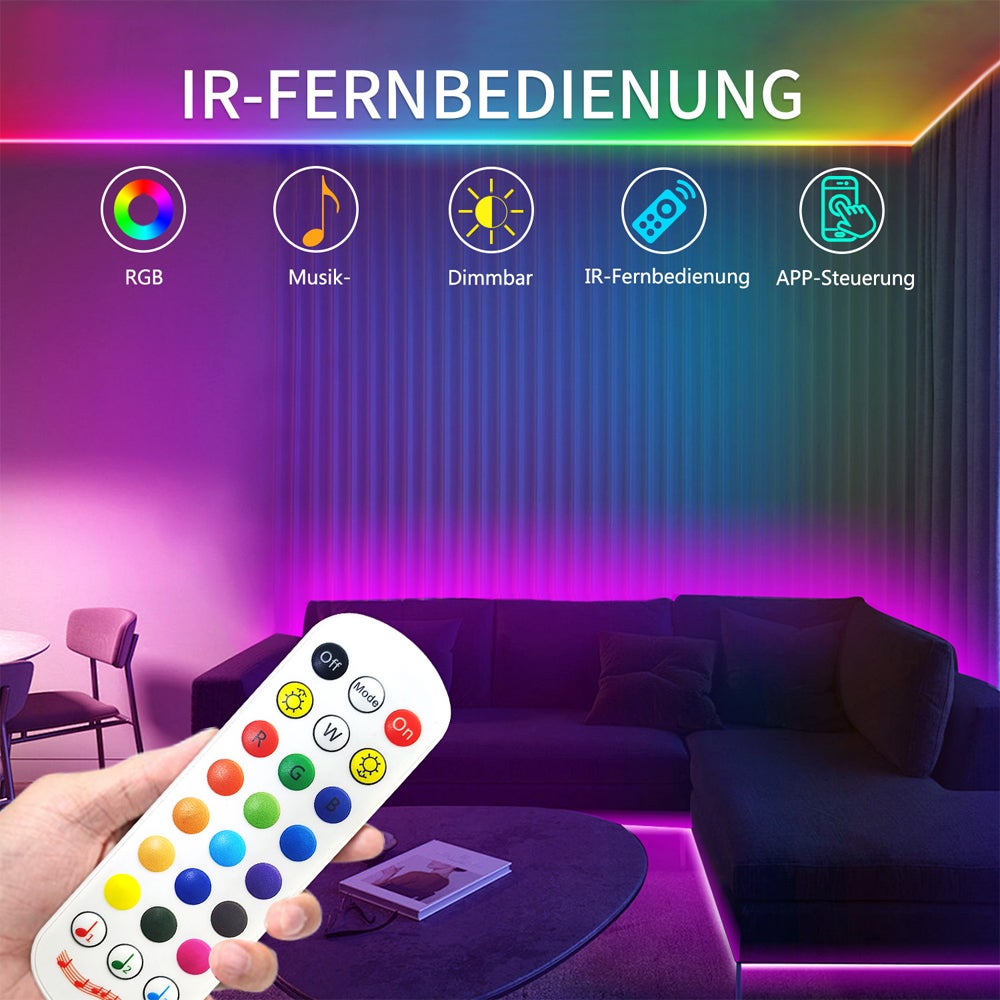 （30M） Ruban LED Extérieur, Etanche IP65, Bande Lumineuse LED Exterieur, Etanche avec Télécommande APP, Synchronisation Musique RGB. - 7