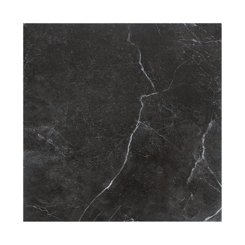 Caja de 11 azulejos de azulejos de vinilo autoadhesivos (1 m²), mármol negro