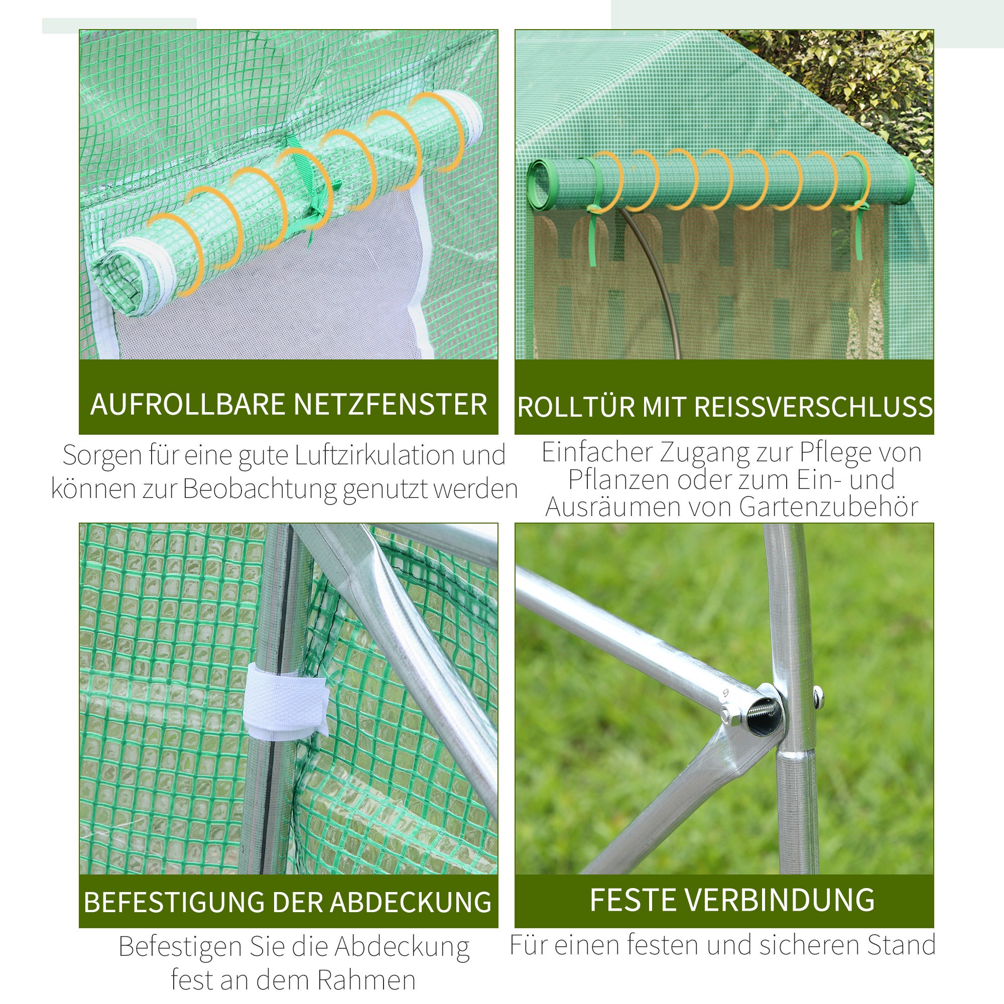 Grande serre plantation aluminium toit pignon stable culture légumes fleurs extérieur domestique - 8
