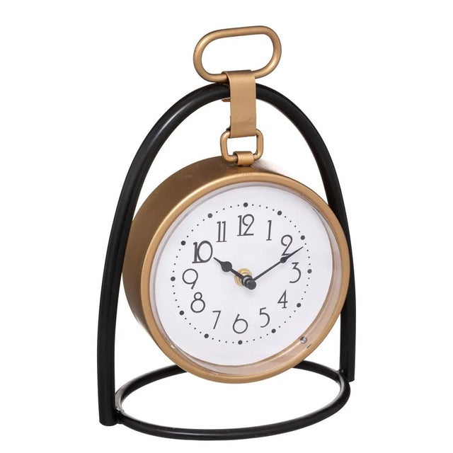 Atmosphera Créateur D’Intérieur – Pendule à Poser Vélo 28 Cm Noir, Métal