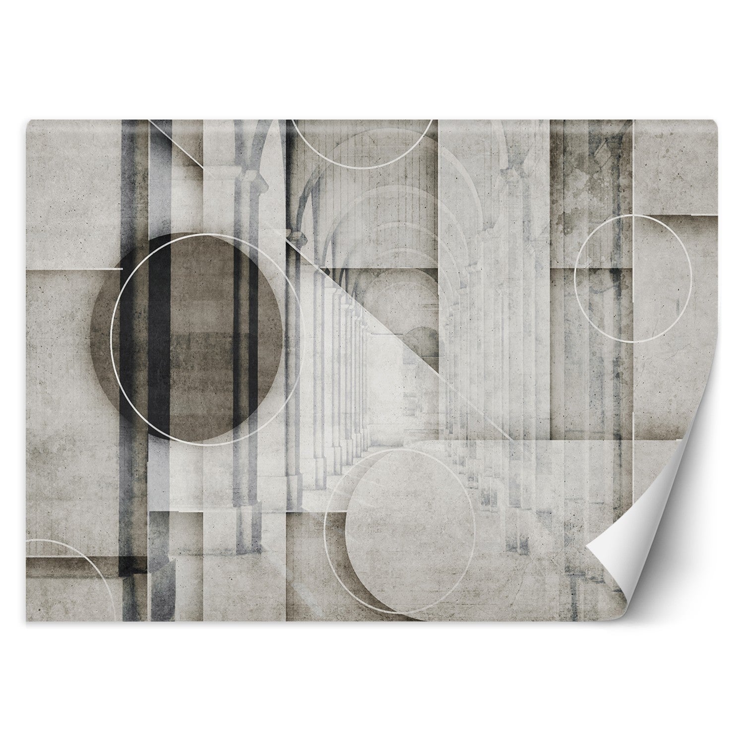Fototapeta, Tunel 3D Koła Kształty 450x315
