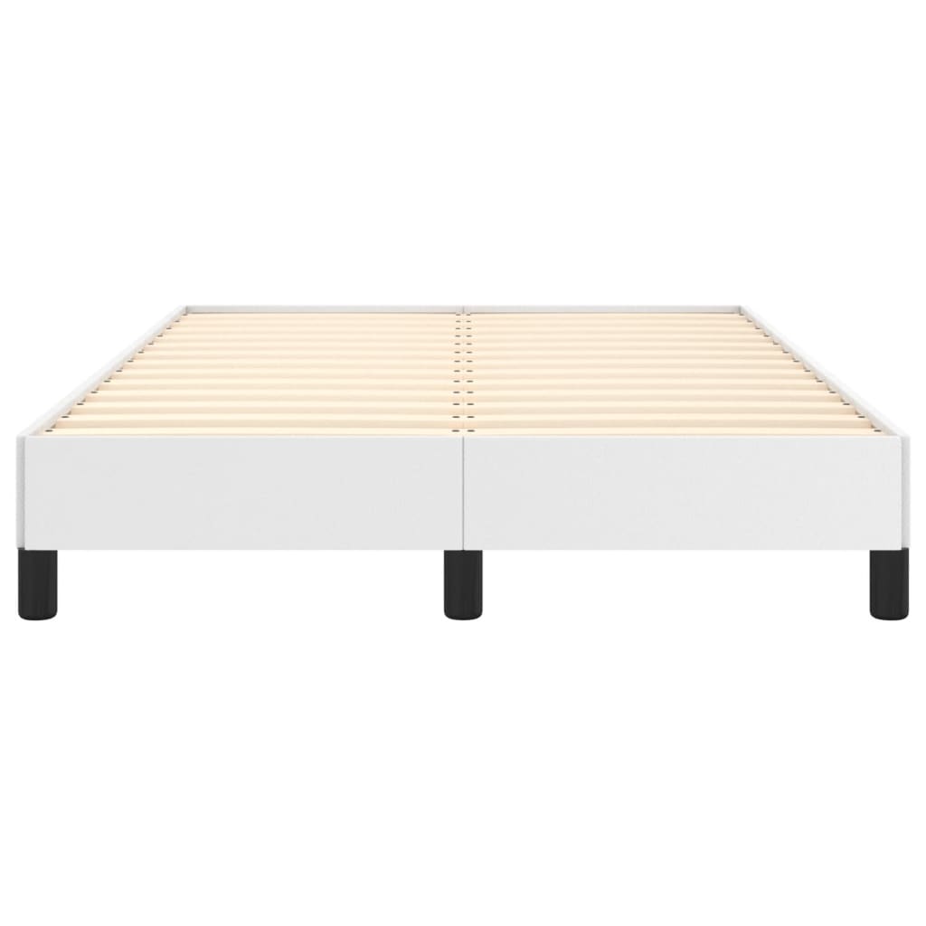 Cadre de lit sans matelas blanc 120 x 190 cm similicuir - 5